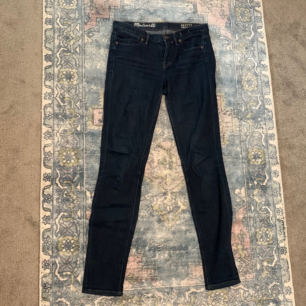 Madewell Skinny Skinny Dark Denim Jeans Size 27x32 low/mid rise.
